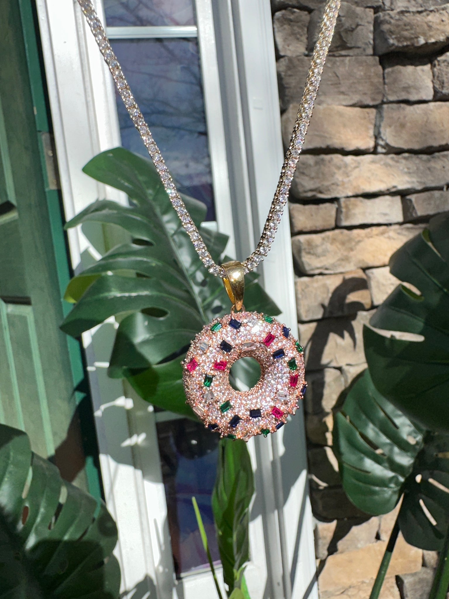 Icy Donut Pendant (Ships in. 5-7 Business Days)