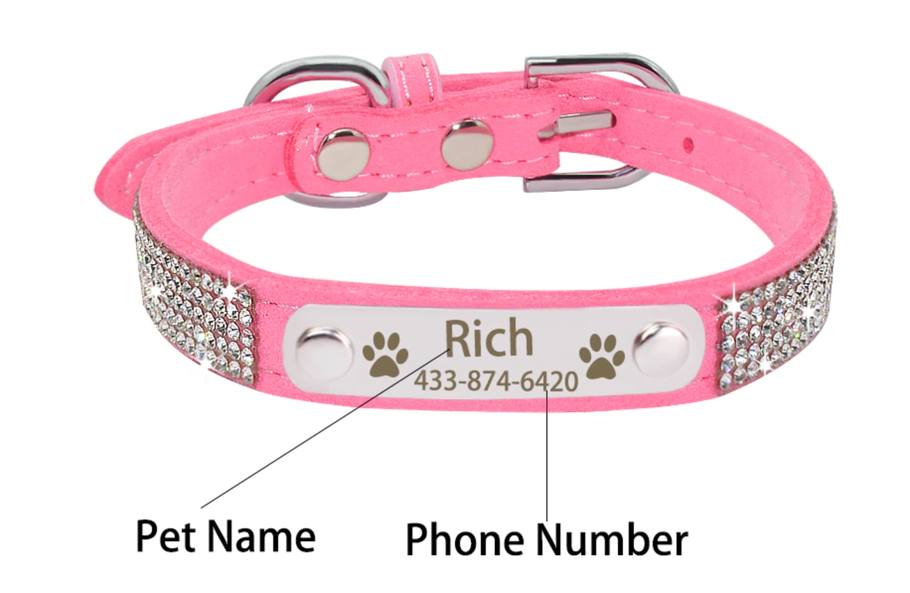 Diamond Custom Pets Collar
